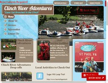 Tablet Screenshot of clinchriveradventures.com